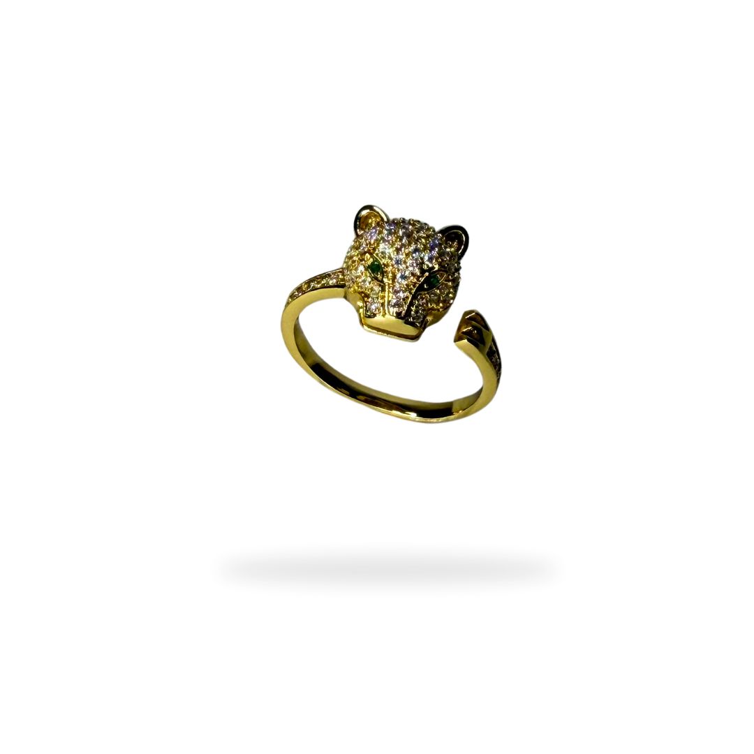 Anillo Leopardo con Zirconias